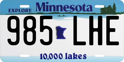 MN license plate 985LHE