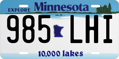 MN license plate 985LHI