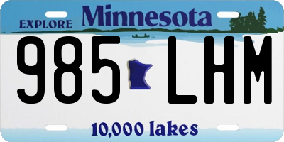MN license plate 985LHM