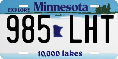 MN license plate 985LHT