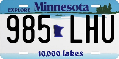 MN license plate 985LHU