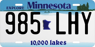 MN license plate 985LHY