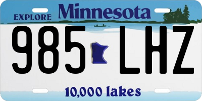 MN license plate 985LHZ