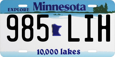 MN license plate 985LIH