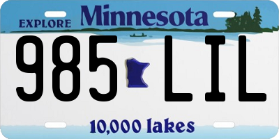 MN license plate 985LIL
