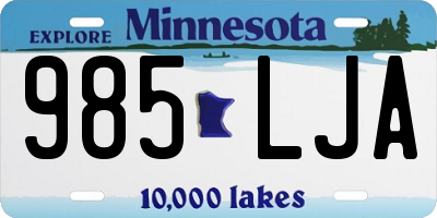 MN license plate 985LJA