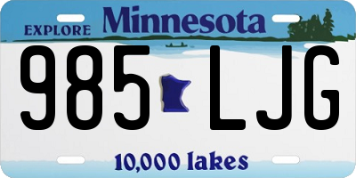 MN license plate 985LJG