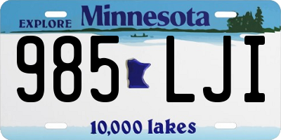MN license plate 985LJI
