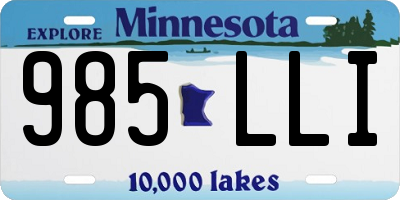 MN license plate 985LLI