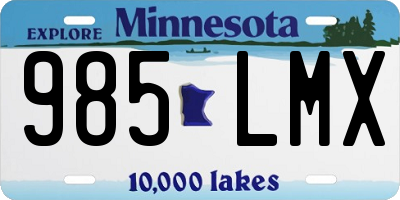 MN license plate 985LMX