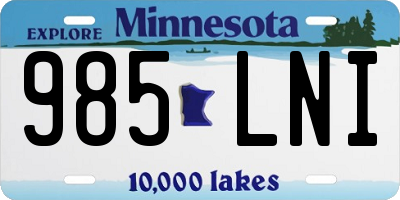 MN license plate 985LNI