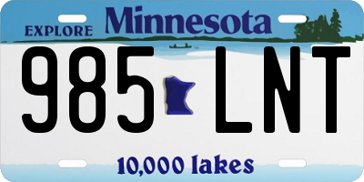 MN license plate 985LNT