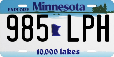MN license plate 985LPH