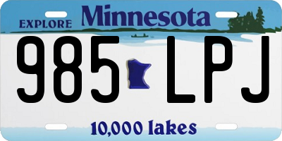 MN license plate 985LPJ