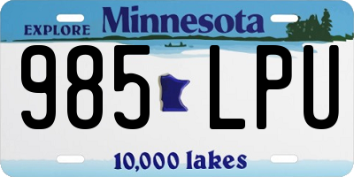 MN license plate 985LPU