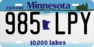 MN license plate 985LPY