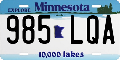 MN license plate 985LQA