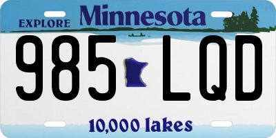 MN license plate 985LQD