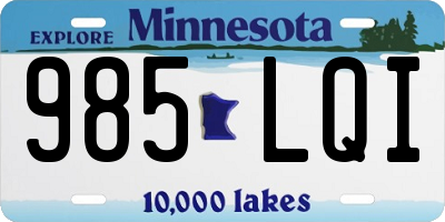 MN license plate 985LQI