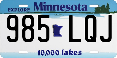 MN license plate 985LQJ