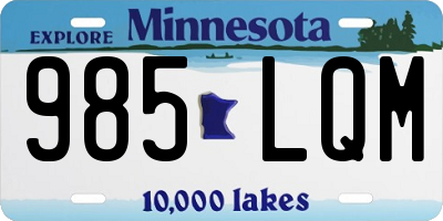 MN license plate 985LQM