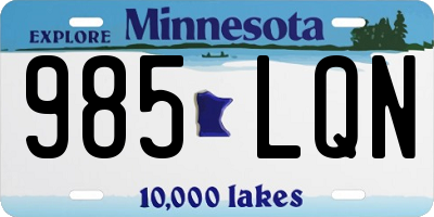MN license plate 985LQN