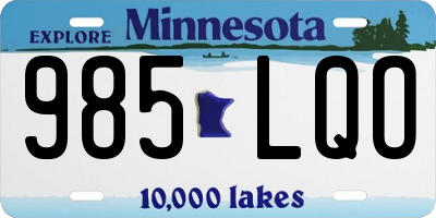 MN license plate 985LQO