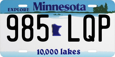 MN license plate 985LQP