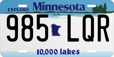 MN license plate 985LQR