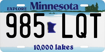MN license plate 985LQT