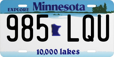 MN license plate 985LQU