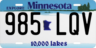 MN license plate 985LQV