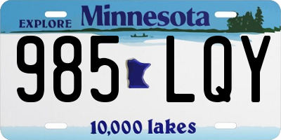 MN license plate 985LQY