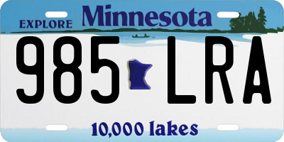 MN license plate 985LRA