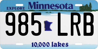 MN license plate 985LRB