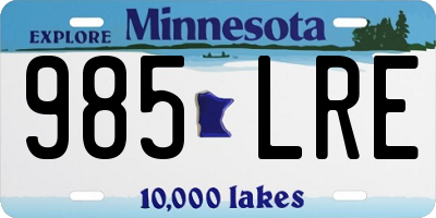 MN license plate 985LRE