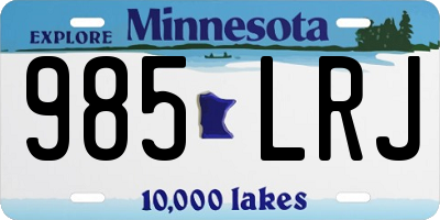 MN license plate 985LRJ