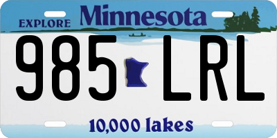 MN license plate 985LRL