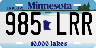 MN license plate 985LRR