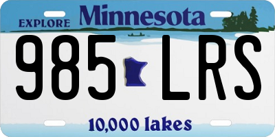 MN license plate 985LRS