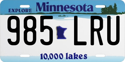 MN license plate 985LRU