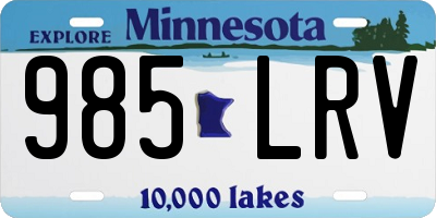MN license plate 985LRV