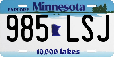 MN license plate 985LSJ