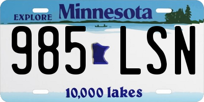 MN license plate 985LSN