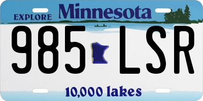 MN license plate 985LSR