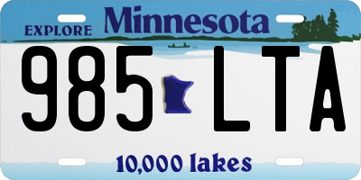 MN license plate 985LTA