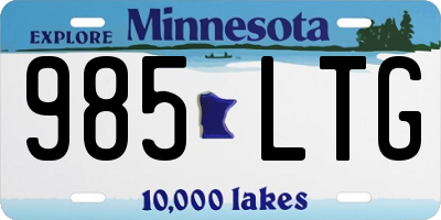 MN license plate 985LTG
