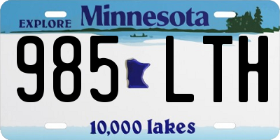 MN license plate 985LTH