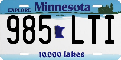 MN license plate 985LTI