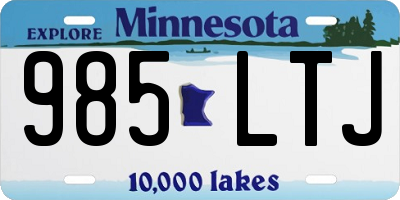 MN license plate 985LTJ